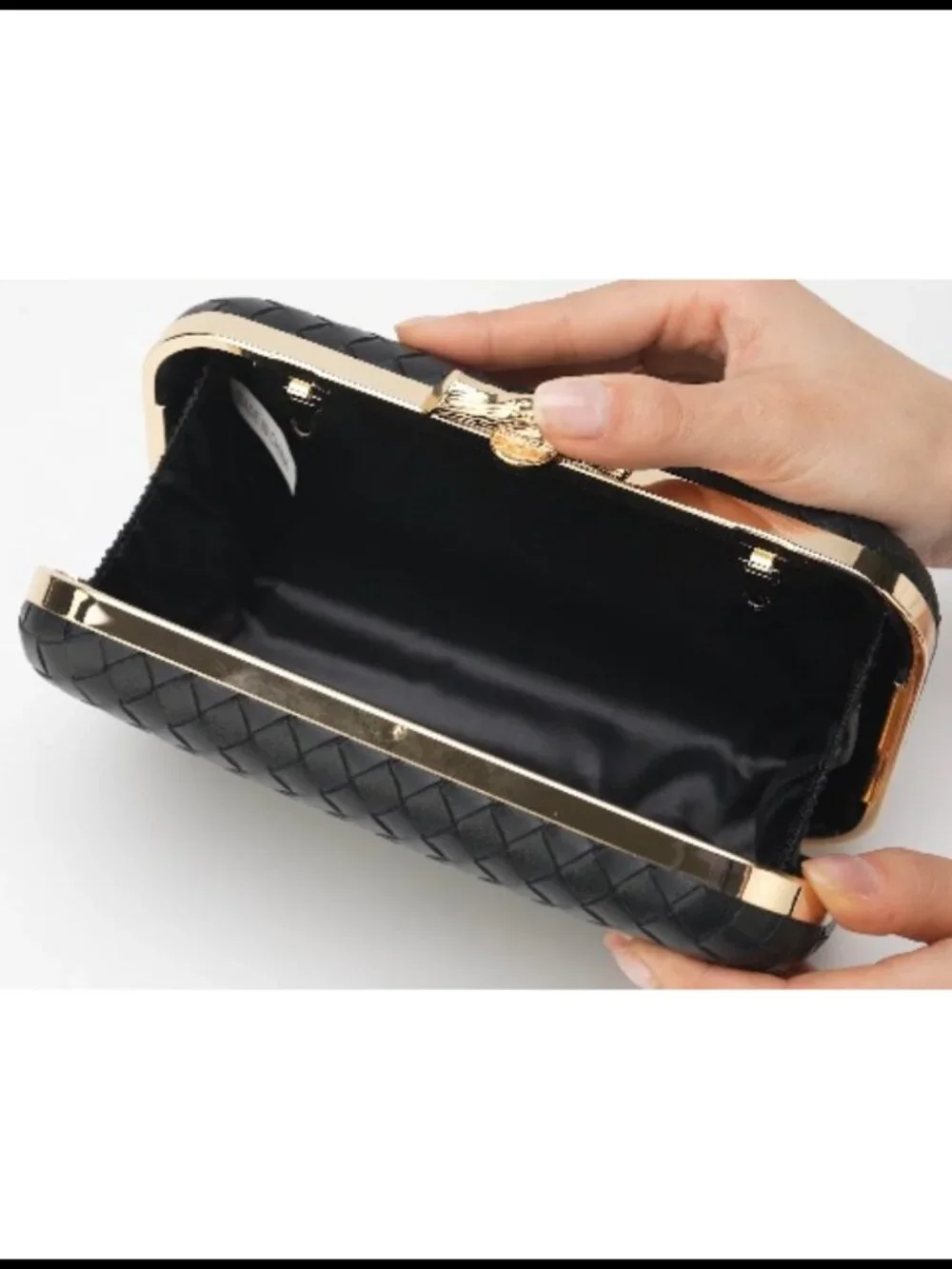 Satin Evening Clutch Purse with Detachable Chain Strap Formal Wedding Bag